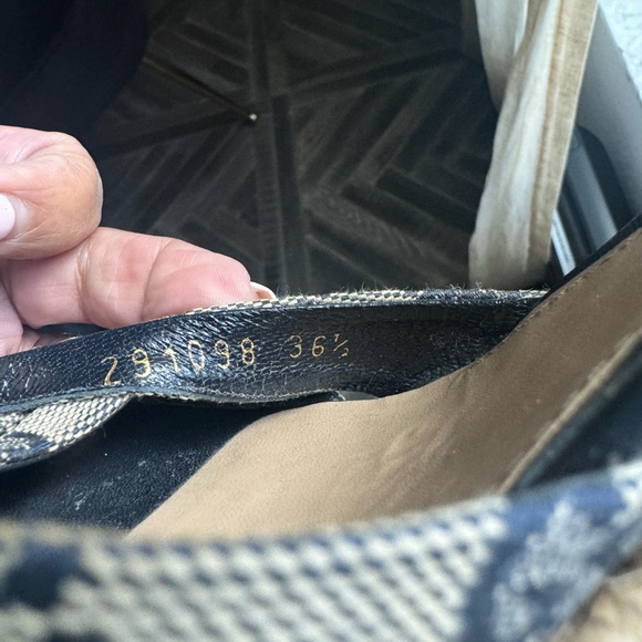 USED -GUCCI Penelope GG Canvas- espadrille wedge size 6 1/2- AUTHENTIC - Picture 9 of 16